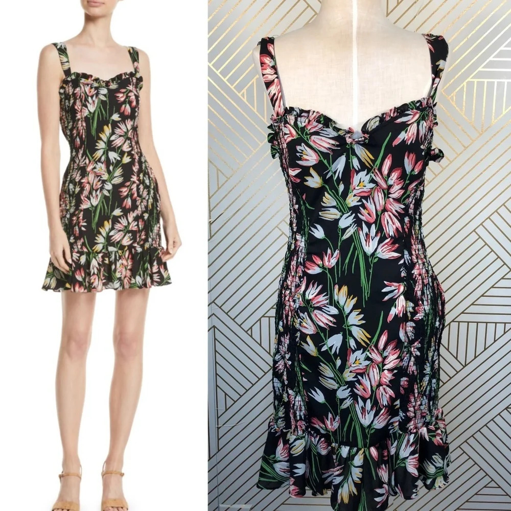 Likely Charleigh Smocked Floral Sleeveless‎ Dress